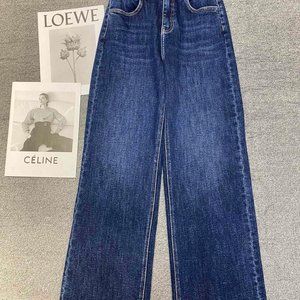 Blue Straight Leg Jeans